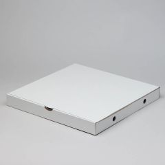Картонные коробки 30x30x3см с откидной крышкой для пиццы белые, в упаковке 50шт.14EW (FEFCO 0426)