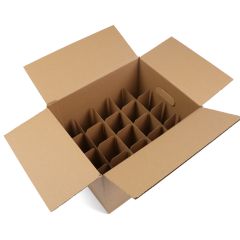 Коробки из гофрированного картона 350x280x265мм с ручкой, 301C (FEFCO 0201)