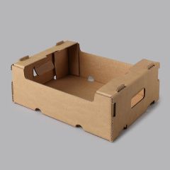Gofrētā kartona kastes 370x275x130mm, brūnas, iepakojumā 20gab.