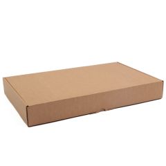 Gofrētā kartona kastes ar atlokāmu vāku 370 x 230 x 45mm, brūnas, iepakojumā 50 gab.