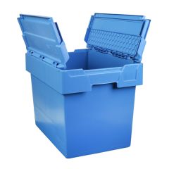 Plastmasa konteineris ar vāku , 600x400x440, 68L,3.64kg  