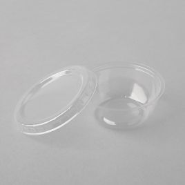 Пластиковые крышки ø66мм для соусников прозрачные OPS, в упаковке 100шт.